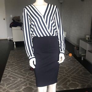Navy H&M Pencil Dress